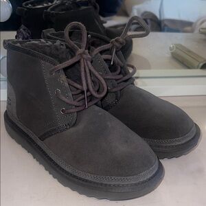 UGG Gray Suede Ankle Boots